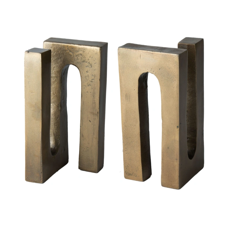 MENA SCULPTURE ANTIQUE GOLD SET OF 2